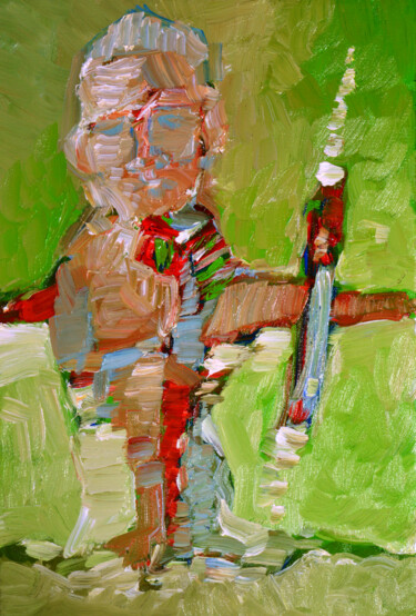 Pittura intitolato "FIGURINA" da Peppeluciani, Opera d'arte originale, Olio