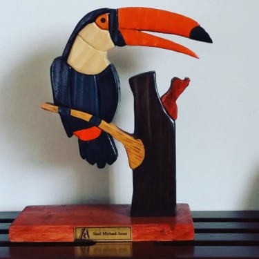 Sculpture titled "Toukan" by Michael Aoun, Original Artwork, Wood