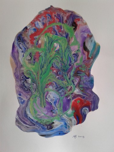 Schilderij getiteld "Sea creatures" door Marianne Huizinga, Origineel Kunstwerk, Gouache