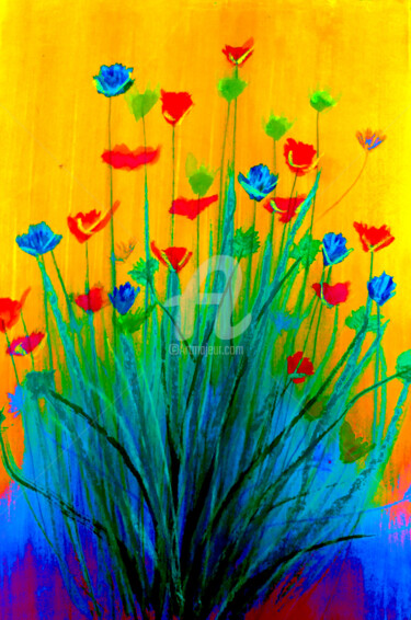 Digital Arts titled "Bouquet printanier" by Ty80, Original Artwork, Photo Montage