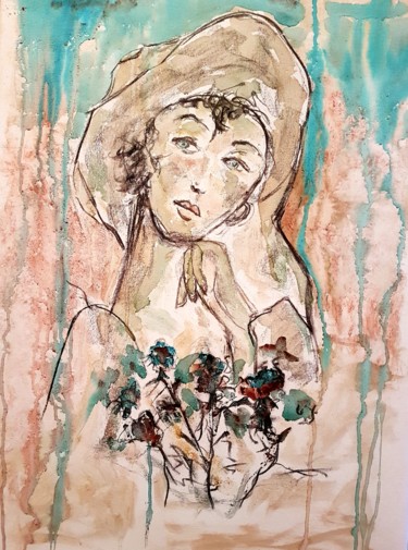 Jeune fille au bouquet