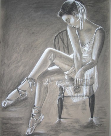 Dessin intitulée ""Pause"" par Maje, Œuvre d'art originale, Crayon