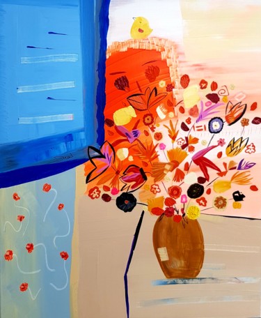 Peinture intitulée "Le bouquet de la re…" par Dral Art, Œuvre d'art originale, Acrylique Monté sur Châssis en bois