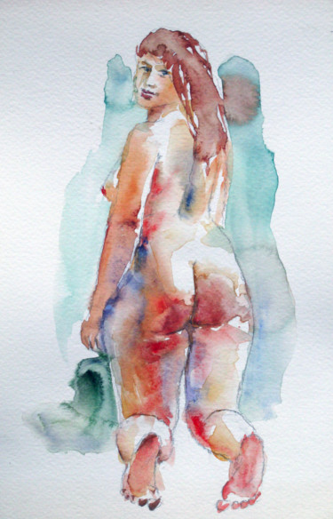 Expectation No.6 绘画 标题为“Expectation No.6” 由Zsolt Székelyhidi, 原创艺术品, 水彩