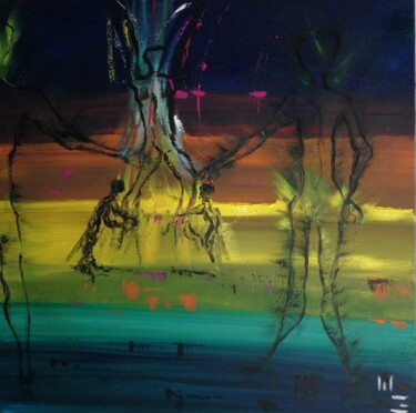 Peinture intitulée "Création" par Michel Guerry (M ATOM), Œuvre d'art originale, Acrylique