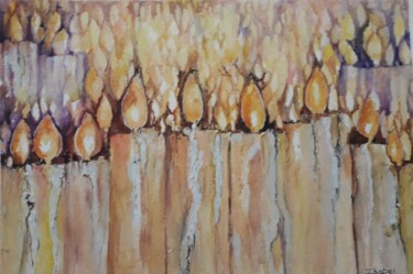 绘画 标题为“Candels in the wind” 由Isabel Alfarrobinha, 原创艺术品, 水彩