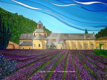 NOTRE DAME DE SENANQUE Peinture intitulée "NOTRE DAME DE SENAN…" par Alain Faure, Œuvre d'art originale, Acrylique Monté sur Châssis en bois