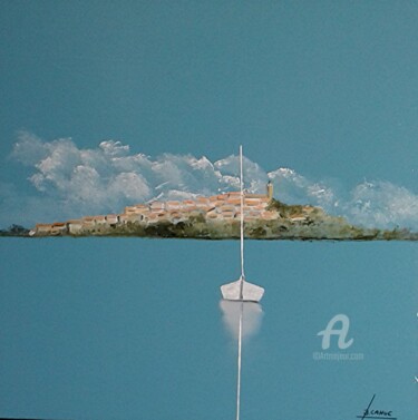 Peinture intitulée "Bages" par Bernard Cahue, Œuvre d'art originale, Huile