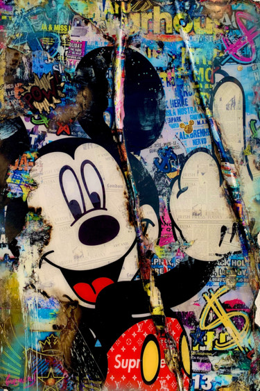 Collages getiteld "(SOLD AT SAMHART GA…" door Adriano Cuencas, Origineel Kunstwerk, Collages