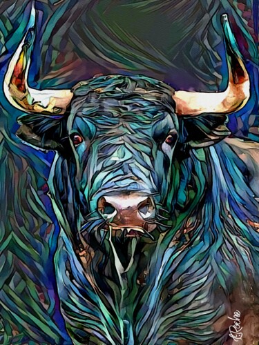 Bull stripes - Mix media - 80x60 cm