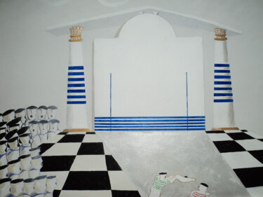 Pintura titulada "French Fronton...." por Pampouille, Obra de arte original, Acrílico