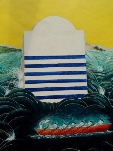 Painting titled "Front'Océan...." by Pampouille, Original Artwork, Acrylic