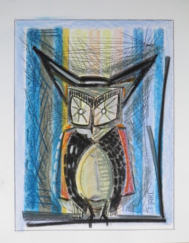 Dessin intitulée "greece Wol" par Marc Bulyss, Œuvre d'art originale, Pastel