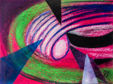 Painting titled "Wirbelwind * Whirlw…" by Jutta Blühberger, Original Artwork, Pastel
