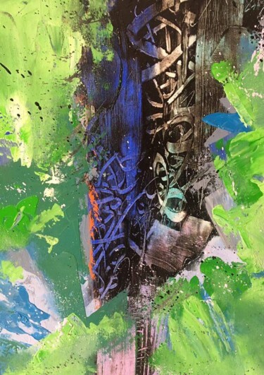Painting titled "Spring" by Abdelkader Kamal, Original Artwork, Acrylic