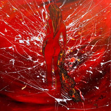 Peinture intitulée "342-Seule" par Nadodo, Œuvre d'art originale, Acrylique Monté sur Châssis en bois