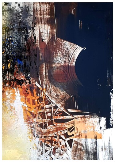 Peinture intitulée "Sans titre" par Abdelkader Kamal, Œuvre d'art originale, Acrylique Monté sur Châssis en bois
