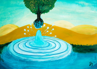 Durstiger Baum * Thirsty Tree 绘画 标题为“Durstiger Baum * Th…” 由Jutta Blühberger, 原创艺术品, 丙烯