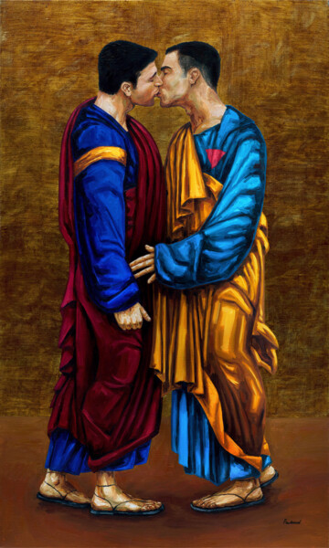 Oleksandr Balbyshev "The Kiss" Painting titled "Oleksandr Balbyshev…" by Oleksandr Balbyshev, Original Artwork, Oil Mounted on Wood Stretcher frame