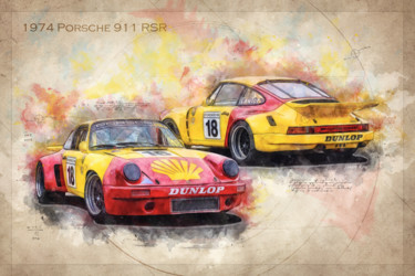 摄影 标题为“1974 Porsche 911 RSR” 由Stuart Row, 原创艺术品, 操纵摄影