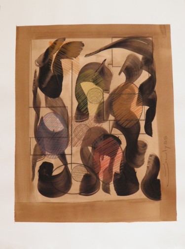 图画 标题为“Untitled N° 701” 由Marc Bulyss, 原创艺术品, 墨