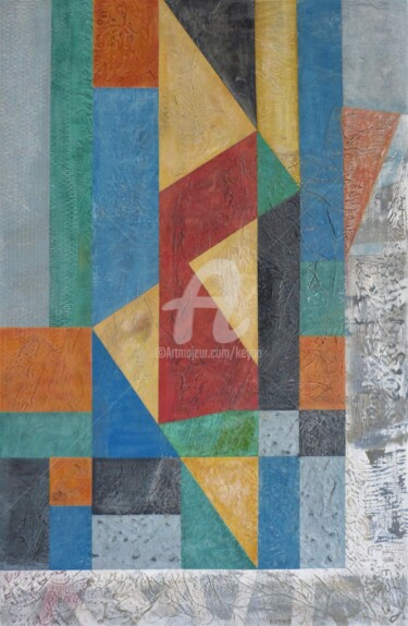 Peinture intitulée "Mosaïque" par Keyno, Œuvre d'art originale, Acrylique Monté sur Châssis en bois