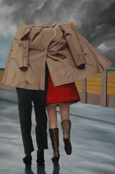 Painting titled "Courtesy is not dead" by Peter Seminck, Original Artwork, Oil