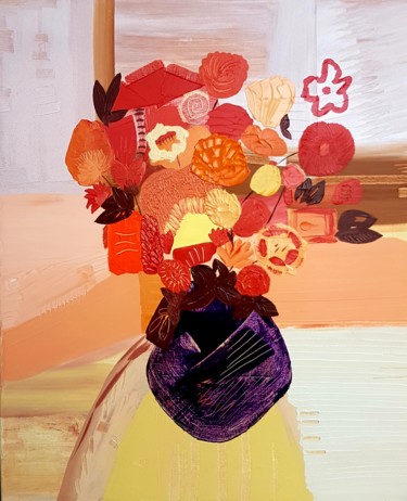 Bouquet42 Peinture intitulée "Bouquet42" par Dral Art, Œuvre d'art originale, Acrylique Monté sur Châssis en bois