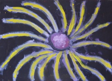 Peinture intitulée "Fleur araignée" par Nicolas Cavuoto, Œuvre d'art originale, Huile
