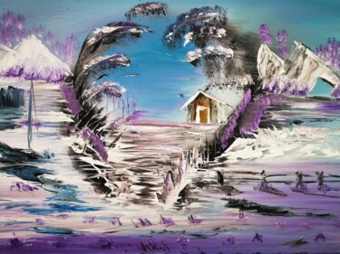 Peinture intitulée "SWEETY WINTER" par Pascal Jung, Œuvre d'art originale, Huile