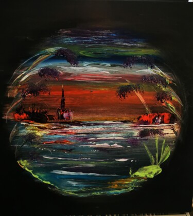 Peinture intitulée "somewhere in imagin…" par Pascal Jung, Œuvre d'art originale, Huile