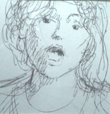 Dessin intitulée "Expression" par Claude Hardenne, Œuvre d'art originale, Marqueur