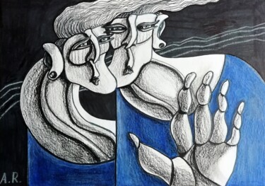 图画 标题为“Only me and I.” 由Anna Reshetnikova, 原创艺术品, 铅笔