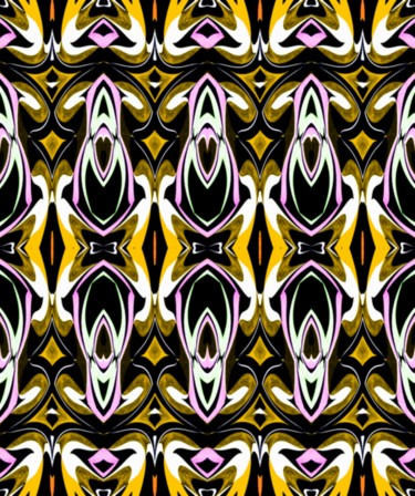 Digital Arts titled "Carved Wood Wall" by Peter Jalesh, Original Artwork, Digital Painting