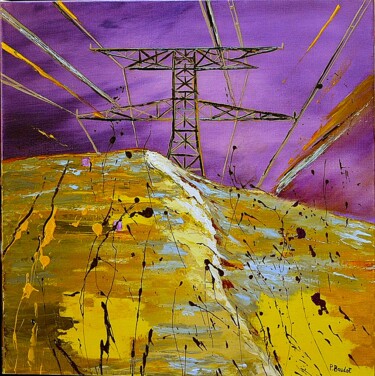 Peinture intitulée "Haute tension" par Pascal Baudot, Œuvre d'art originale, Huile Monté sur Châssis en bois