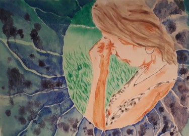 Peinture intitulée "souvenir brisé" par Fabien Lheuillier, Œuvre d'art originale, Aquarelle