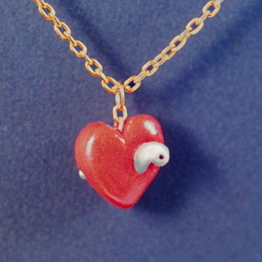 Design titled "Pendentif "Cœur vér…" by Henri Eisenberg, Original Artwork, Jewelry