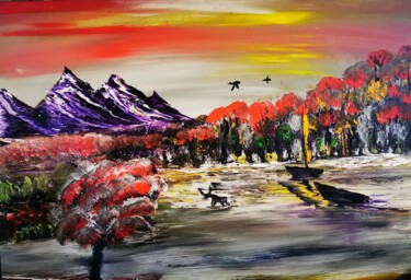 Peinture intitulée "somewhere" par Pascal Jung, Œuvre d'art originale, Huile