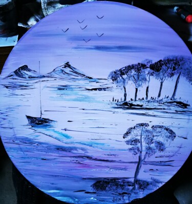 Peinture intitulée "somewhere Asia" par Pascal Jung, Œuvre d'art originale, Huile