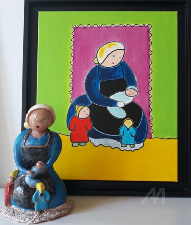 "Grand maman" başlıklı Heykel Moune Céramique tarafından, Orijinal sanat, Seramik