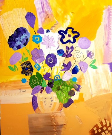Peinture intitulée "Bouquet43" par Dral Art, Œuvre d'art originale, Acrylique Monté sur Châssis en bois