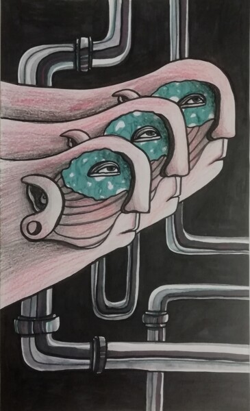 Everybody is different everybody is the same. 图画 标题为“Everybody is differ…” 由Anna Reshetnikova, 原创艺术品, 铅笔