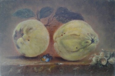 Painting titled "Paradoxe des saisons" by Martine Soubeyrand (M'Arts), Original Artwork, Oil