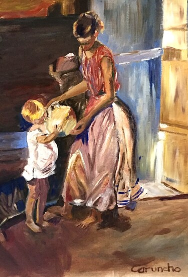 Pintura titulada "El botijo (copia Jo…" por Mónica Caruncho Fontela, Obra de arte original, Oleo