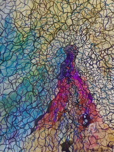 Drawing titled "Secret du ciel" by Steeve Tabar, Original Artwork, Pastel