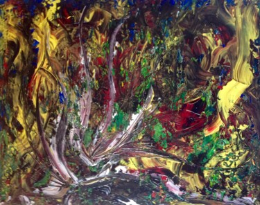 Peinture intitulée "Pinéde" par Moreau Franck Didier, Œuvre d'art originale, Huile