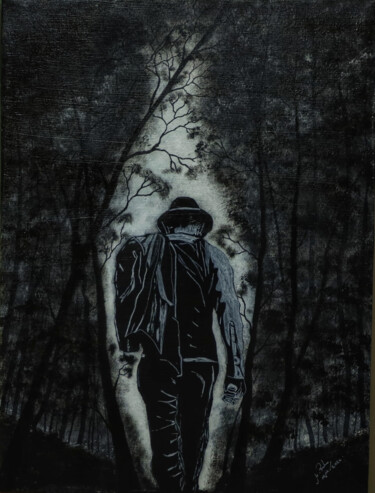 Peinture intitulée "The Dillusionist" par Mahfuzur Rahman, Œuvre d'art originale, Acrylique Monté sur Panneau de bois