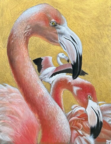 Peinture intitulée "Echassiers n 3" par Isabelle Molinard, Œuvre d'art originale, Acrylique