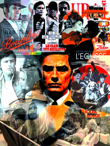 数字艺术 标题为“Delon Samourai” 由Patrice Fligny, 原创艺术品, 数字油画