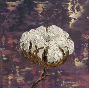제목이 "Fleur de coton (4)"인 미술작품 Etienne Guérinaud로, 원작, 기름
